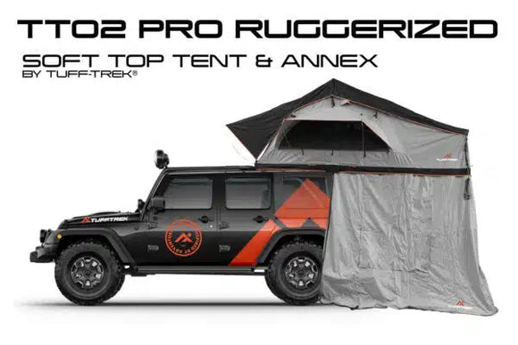 TUFF-TREK ® PRO-Ruggedised 1.4m Soft Top Tent +Annex Room / Grey